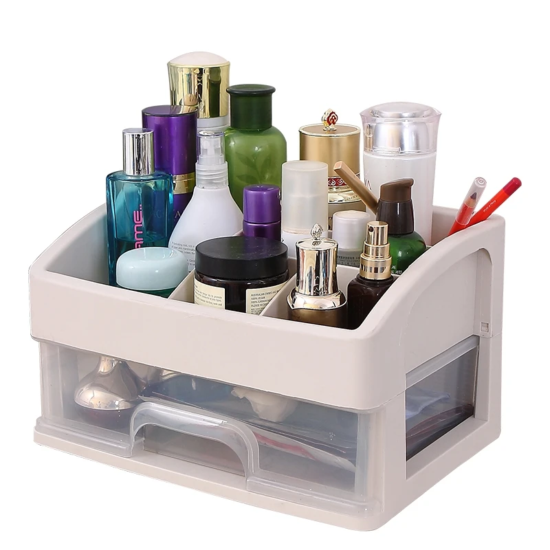 Настольный прозрачный комод для средств по уходу за кожей шкатулка первых