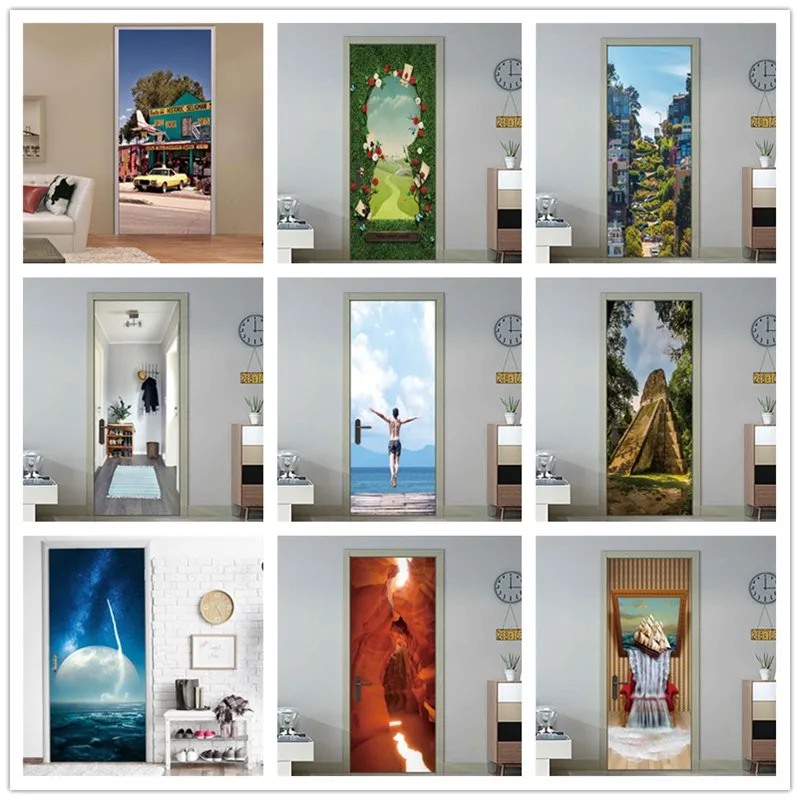 Креативные Плакаты для дверей из ПВХ водостойкие наклейки домашний декор