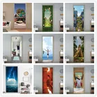 Креативные Плакаты для дверей из ПВХ, водостойкие наклейки для дверей, домашний декор, самоклеящиеся наклейки для спальни, 2 шт.компл.