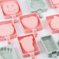 silicone ice cream mold popsicle molds frozen ice mould with popsicle sticks diy homemade freezer ice lolly mould 10 style