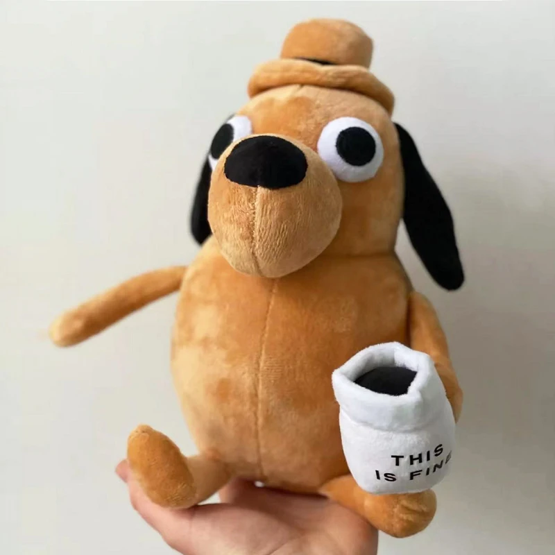

This is Fine Dog Meme Coffee Plush Toy Soft Kawaii Stuffed Doll Birthday Gift For Kids Cute Toys Peluches Dog Plush Toys