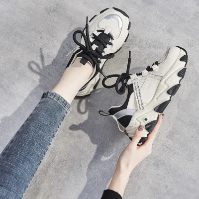 

Dad shoes women 2021 autumn new wild platform increased casual sports large size flat shoes women