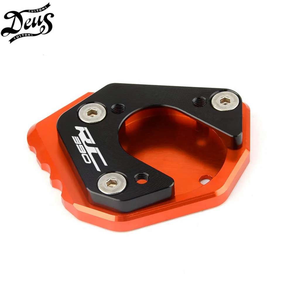 

Motorcycle Foot Side Stand Enlarger extension kickstand plate pad High Quality items FOR KTM RC125 RC200 RC390 RC 390 2014-2018