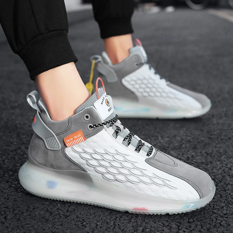 

Мужская Вулканизированная обувь, Мужская дышащая спортивная обувь, сетчатые кроссовки, амортизирующие прогулочные туфли, Мужская теннисна...