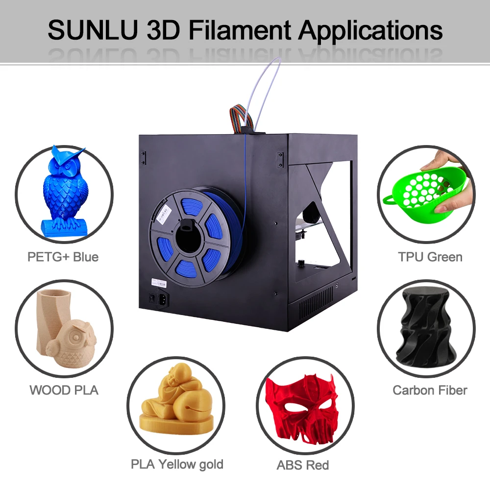 

Enotepad 3D Printer Filament PETG 1.75mm 1KG/2.2LBS With Spool Fast Delivery PETG Filament 100% No Bubble Sublimation