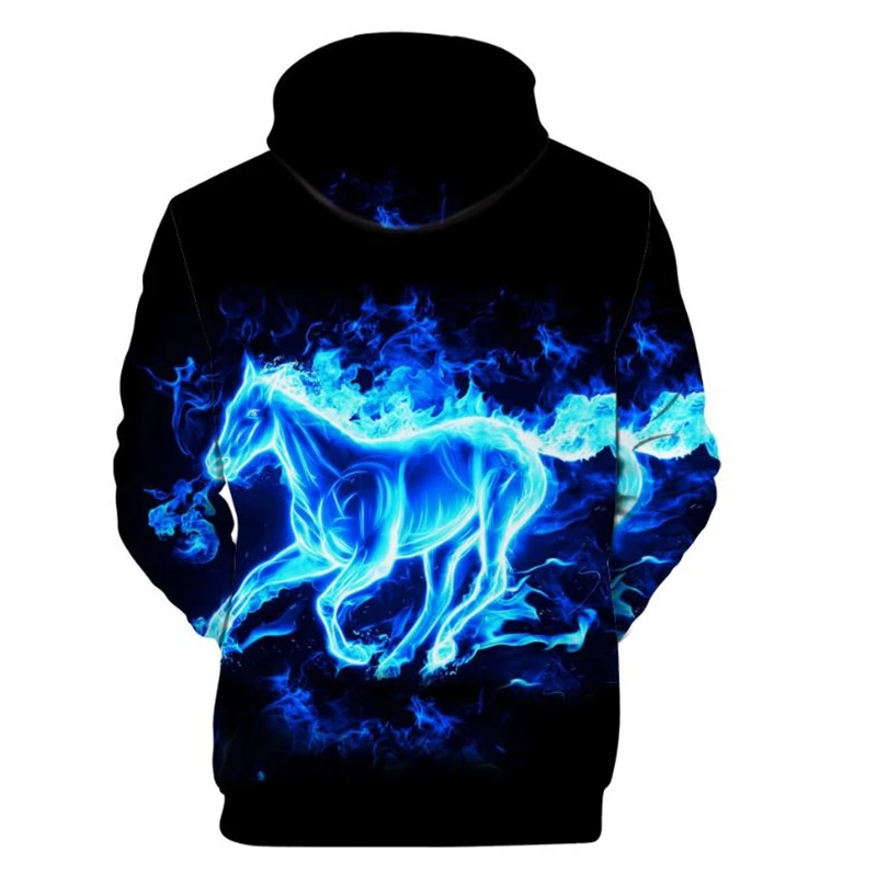 Желтый и синий 3D огненный осенний мужской свитер женские толстовки Верхняя