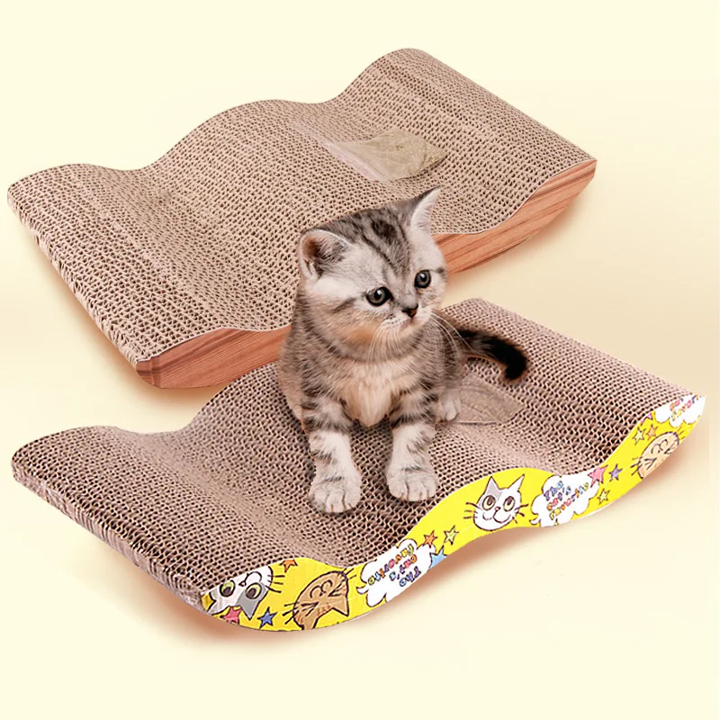 44 см кошачья Когтеточка из гофрированного картона тарелка лапа + бумажная