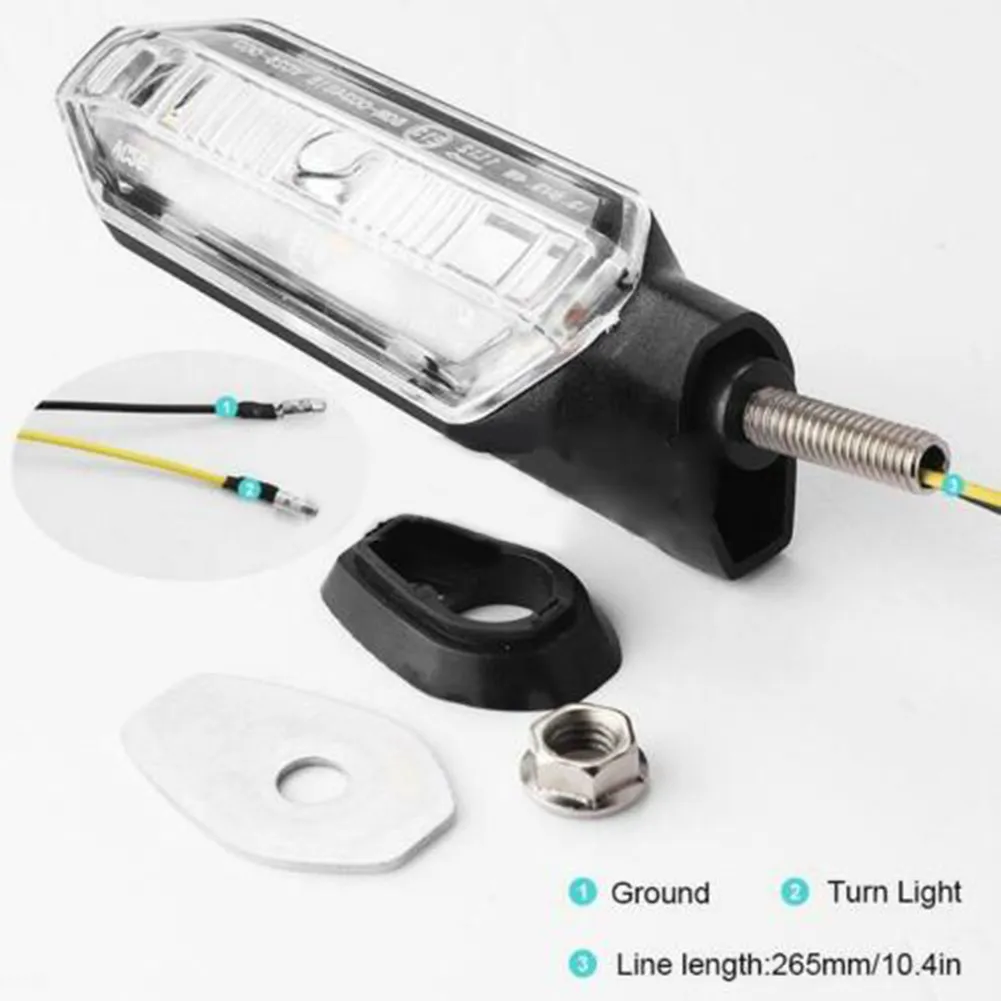 

4X LED Motorcycle Turn Signal Indicator Blinker Light For Kawasaki Honda Suzuki Waterproof Flashing Reminder Light