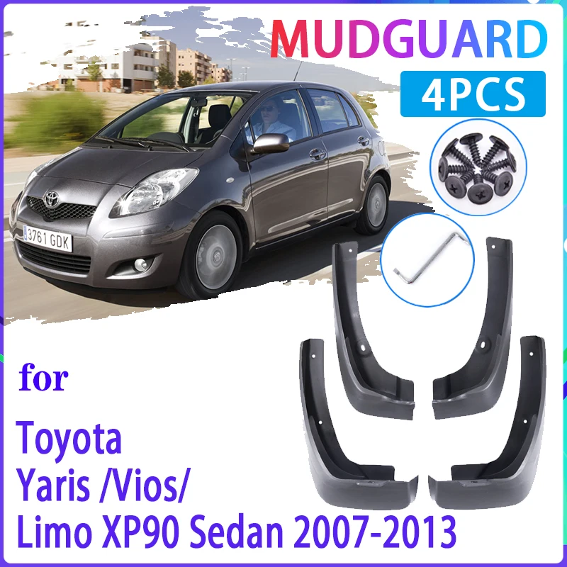 

Car Mud Flaps for Toyota Vios Yaris Limo XP90 Saloon Sedan 2007~2013 Mudguard Splash Guards Fender Mudflaps Auto Accessories