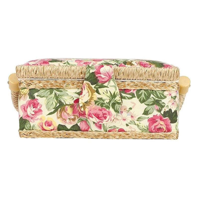 Корзина для шитья корзина ручной работы органайзер ниток и игл инструмент | Дом