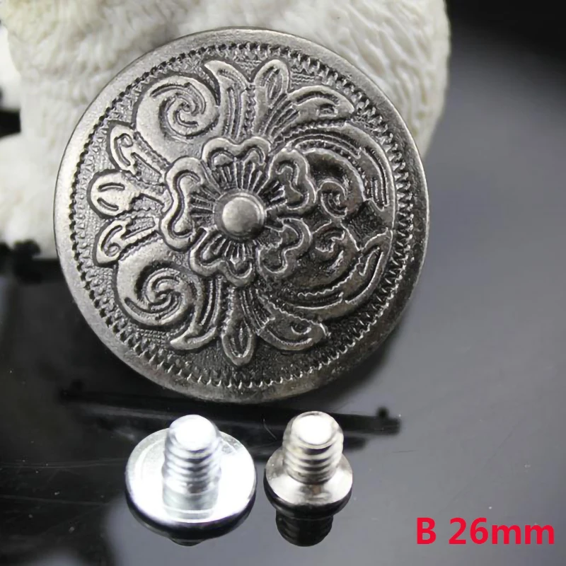 Винтажный сплав тисненые цветы круглая Защитная Пряжка для кошелька пояса сумки