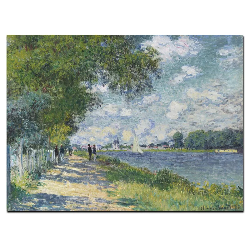 Сена в Argenteuil от Monet импрессионист пейзаж картина маслом на холсте художественный