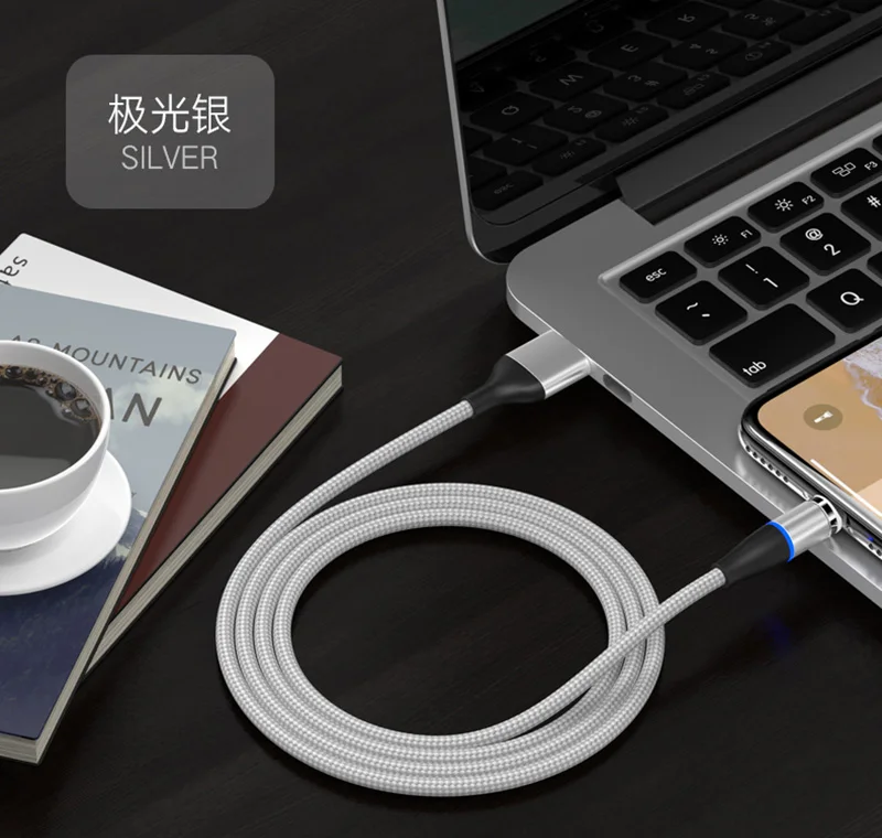 5А магнитное зарядное устройство для iPhone X XSR XS светодиодный магнитный кабель Android Micro usb type C для samsung S9 Plus Магнитный кабель для быстрой зарядки