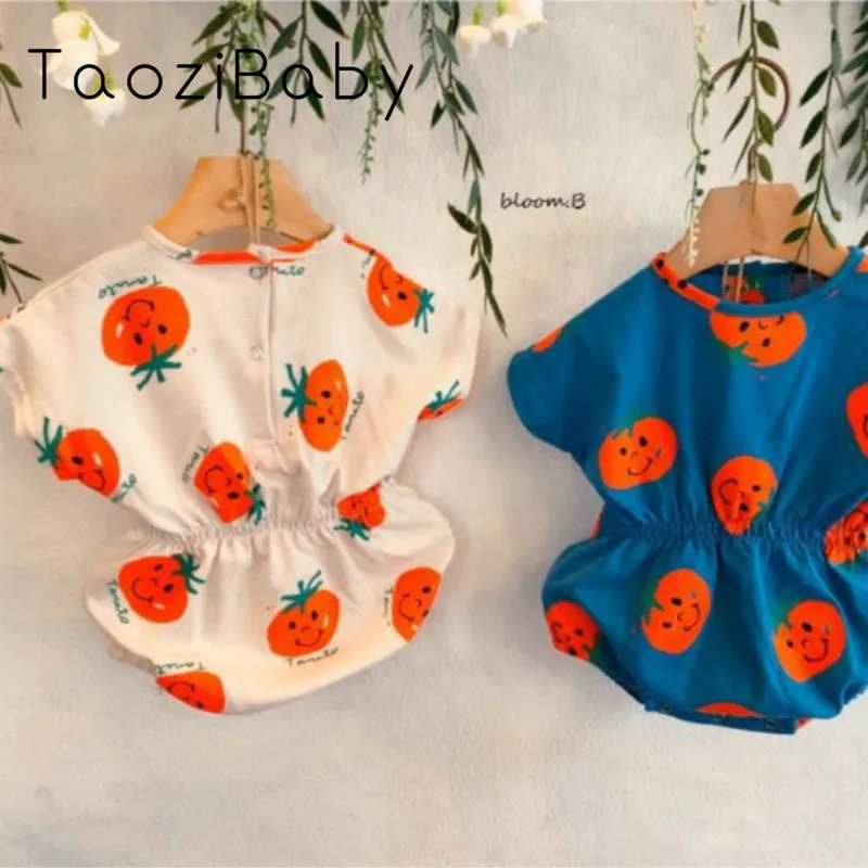 Корейская детская одежда боди новинка 2021 Летний Детский милый с мультяшным