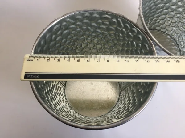 

3pcs/lot D13XH11.5CM Metal Vase for Artificial flower Pot Silvery Tub Zinc Home Decor