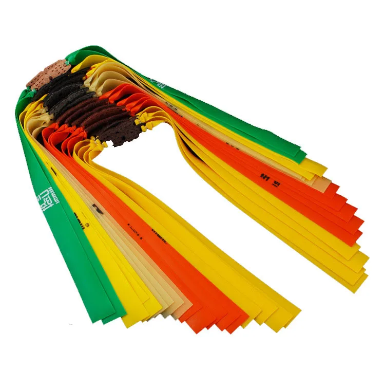 5 шт. Рогатка c резиновой лентой плоский выброс натуральный ремешок из латексной