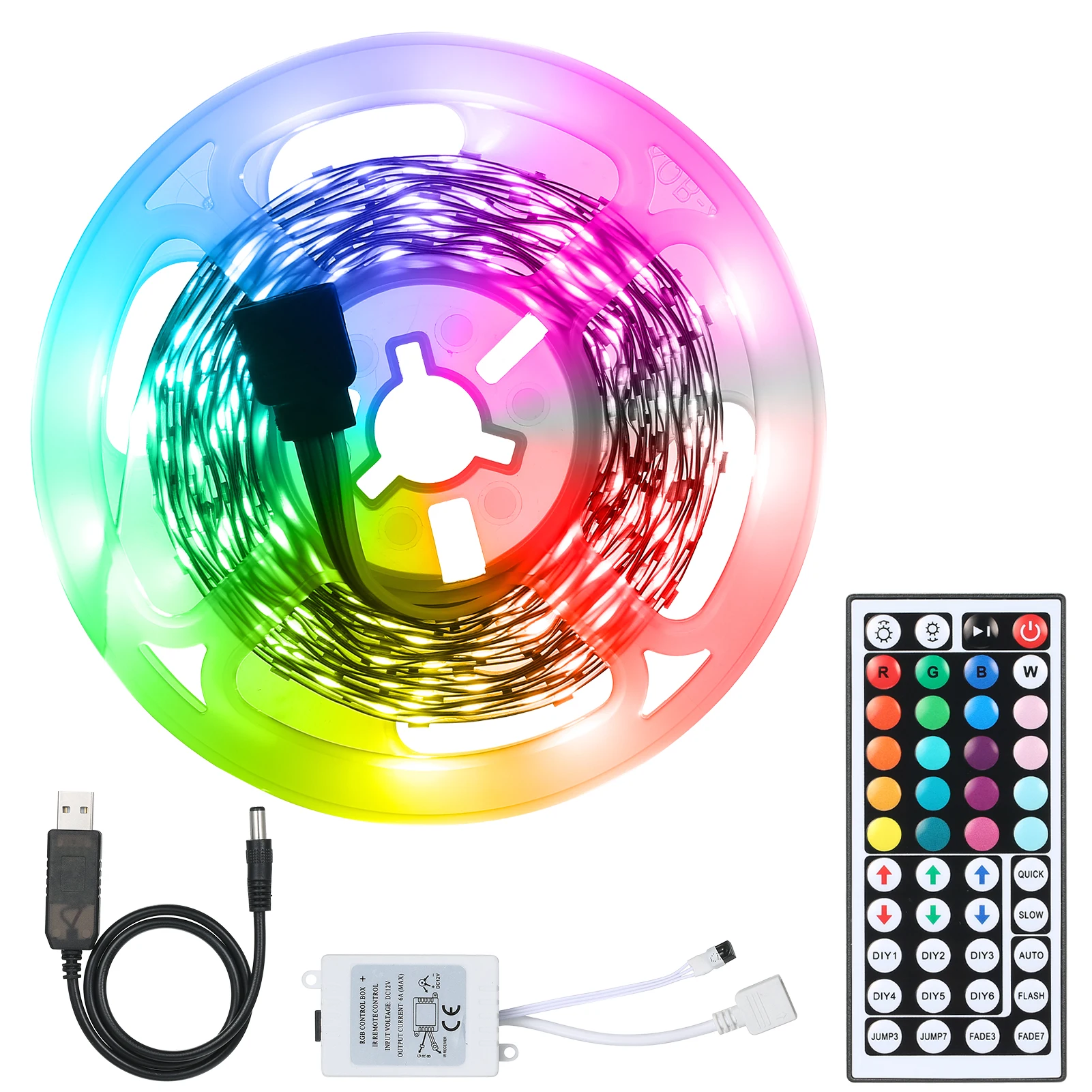 

USB Светодиодные ленты света 2/3/5/10M RGB гибкая лента с пультом дистанционного управления можно резать самоклеющиеся для дома вечерние украшени...