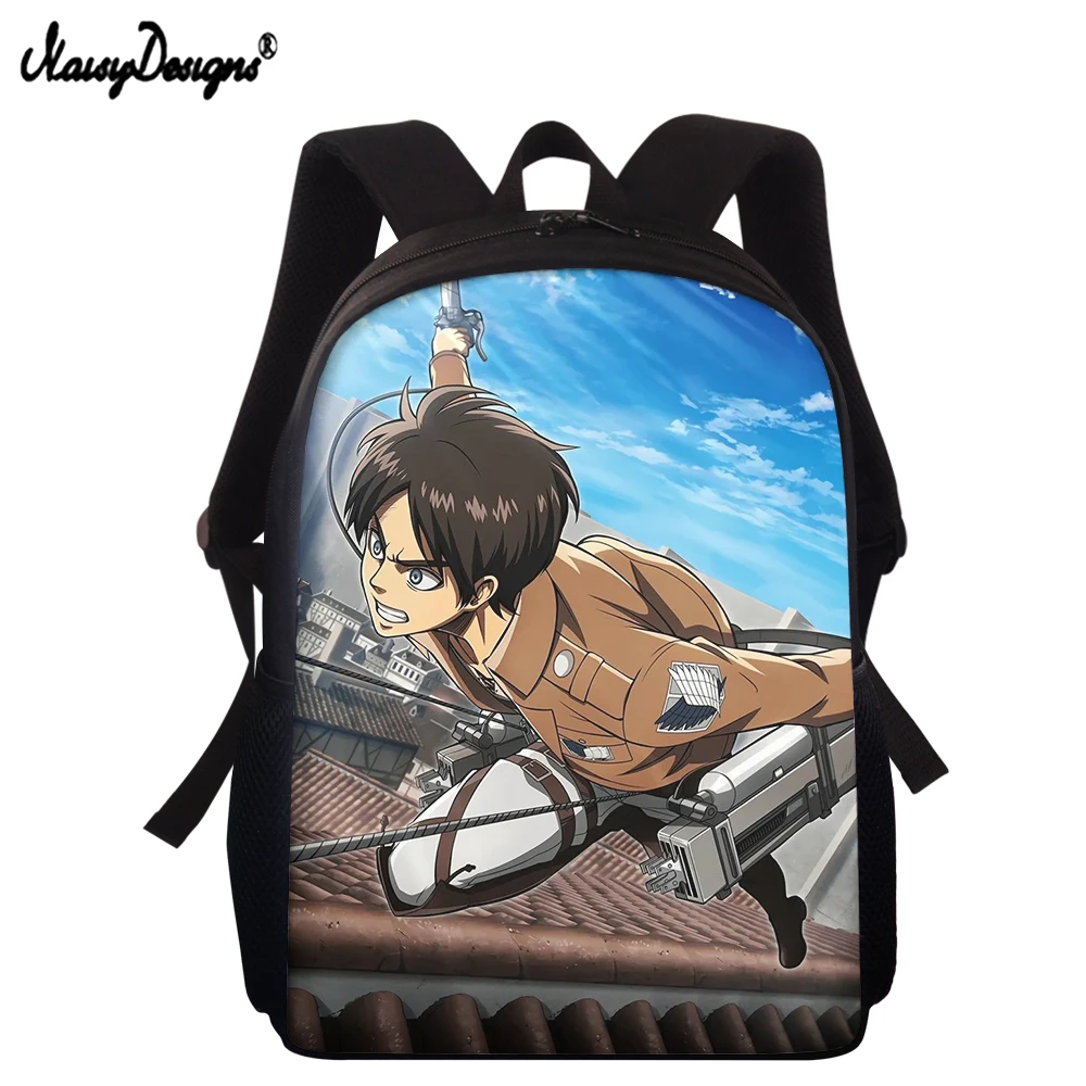 

NOISYDESIGNS Children School Anime Backpacks Attack on Titan Print School Bags for Teenage Boys Student Book Bag Bolsas Mochilas