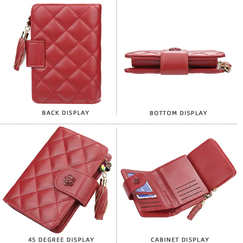 LADSOUL 2019 Женский кошелек модный решетчатый многофункциональный на молнии модная