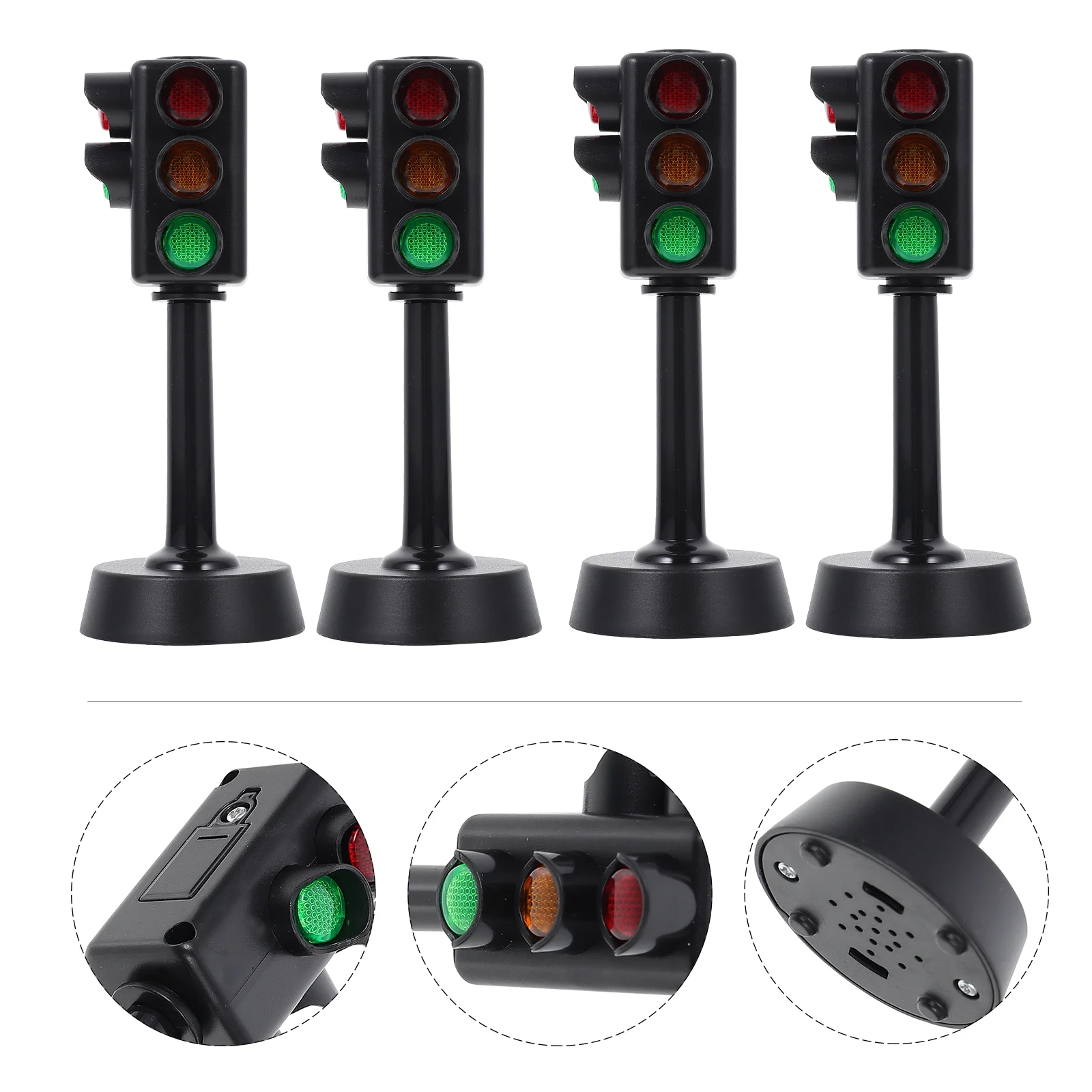 

4Pcs Simulation Traffic Light Playthings Safety Educational Toys Recognition