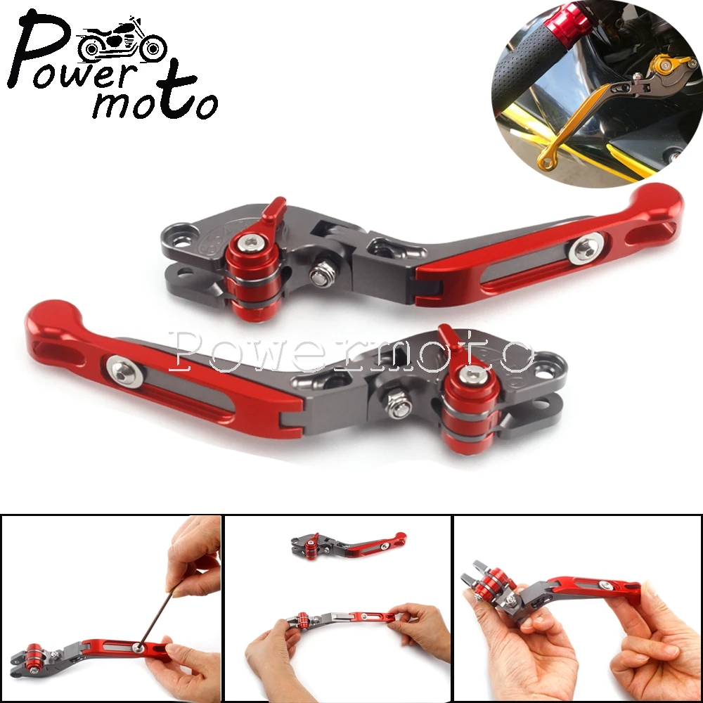 

CNC Adjustable Racing Motor Folding Extension Brake Clutch Lever For Honda Suzuki Kawasaki Yamaha BMW Scooter Disc Brake Levers