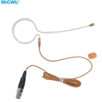 brown skin color earset hook headset microphone for shure ta4f mini xlr 4pin ulx slx pgx ut wireless mic system