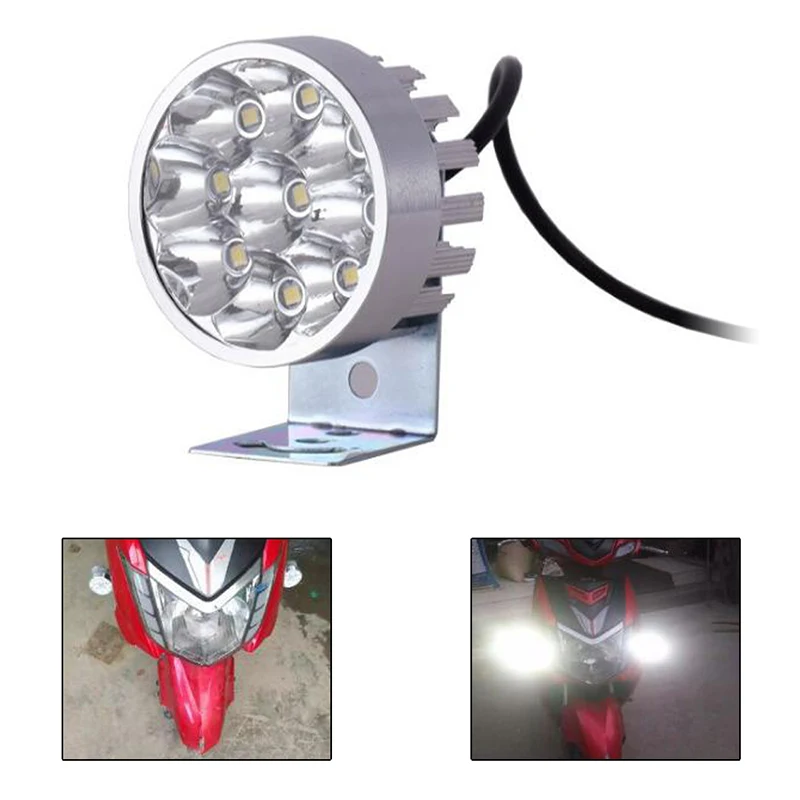 

Одна Деталь светодиодный светильник белый мотоцикл фары Точечный светильник s светодиодные фары для постоянного тока 12 В Led дальнего света ...