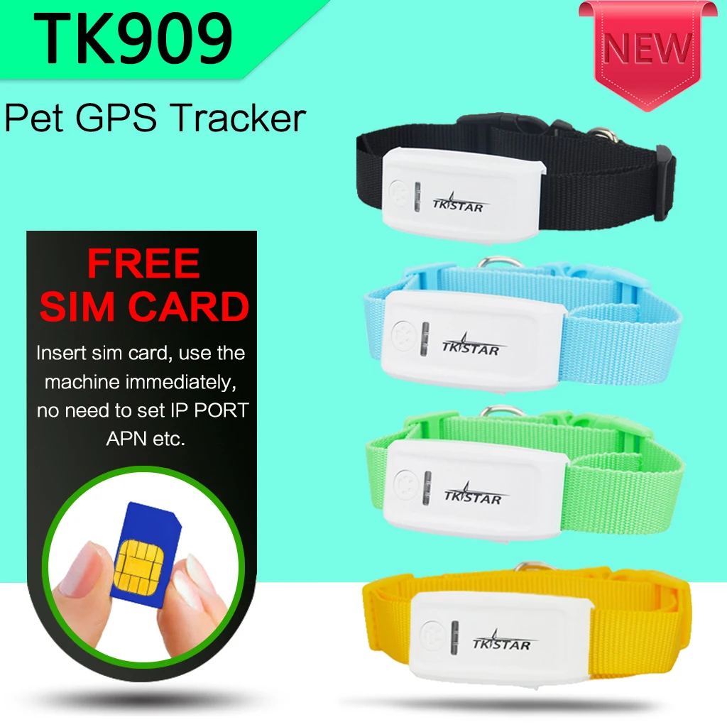 TK909 мини TKSTAR трекер для домашних животных с ошейником GSM/GPRS позиционирование в