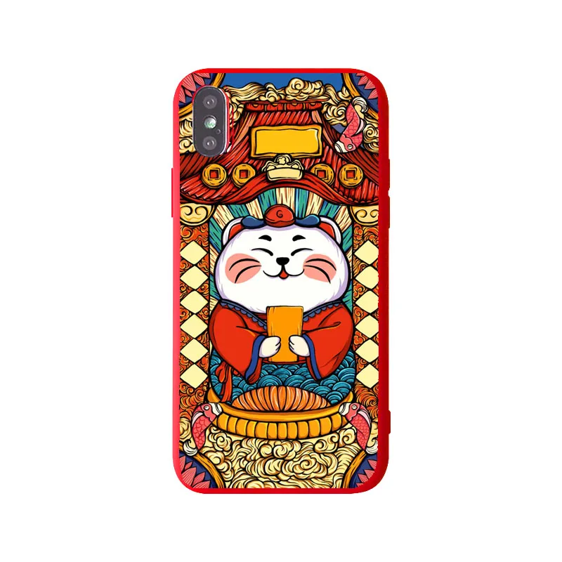 Чехол Koi Fish Lucky Cat с японским рисунком для iPhone 11 11Pro X XS Max XR 5 SE 6 6S 7 8 Plus мягкий