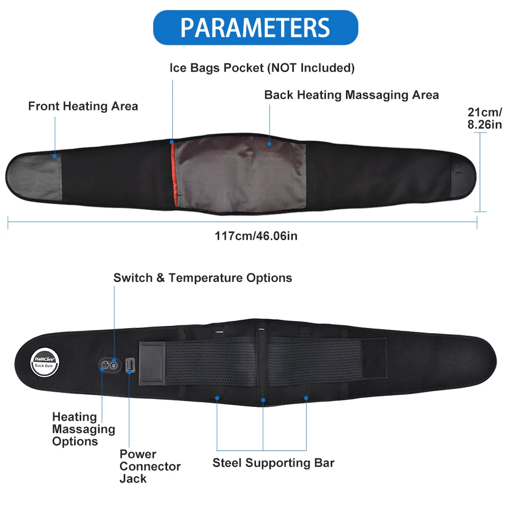 Пояс для массажа поясницы инфракрасная терапия дисковый сколиоз облегчение боли