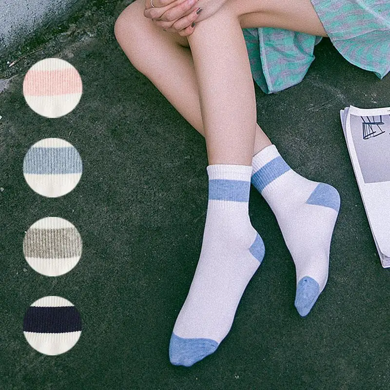 

Носки женские хлопковые 10 шт. = 5 пар, воздухопроницаемые милые, Модные Винтажные удобные в японском стиле, для девочек, осень-лето