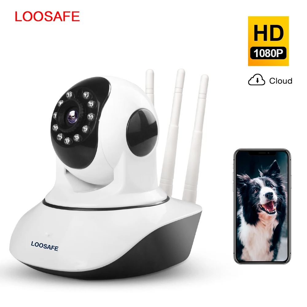 LOOSAFE 2MP облачная HD wifi ip-камера ночного видения домашняя камера безопасности Беспроводная P2P IP камера PTZ wifi внутренняя ИК-камера аудио ONVIF