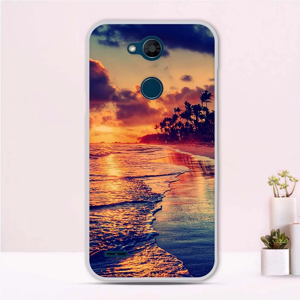 Чехол из ТПУ для LG Xpower 3 силиконовый прозрачный Футляр чехол с рисунком задняя
