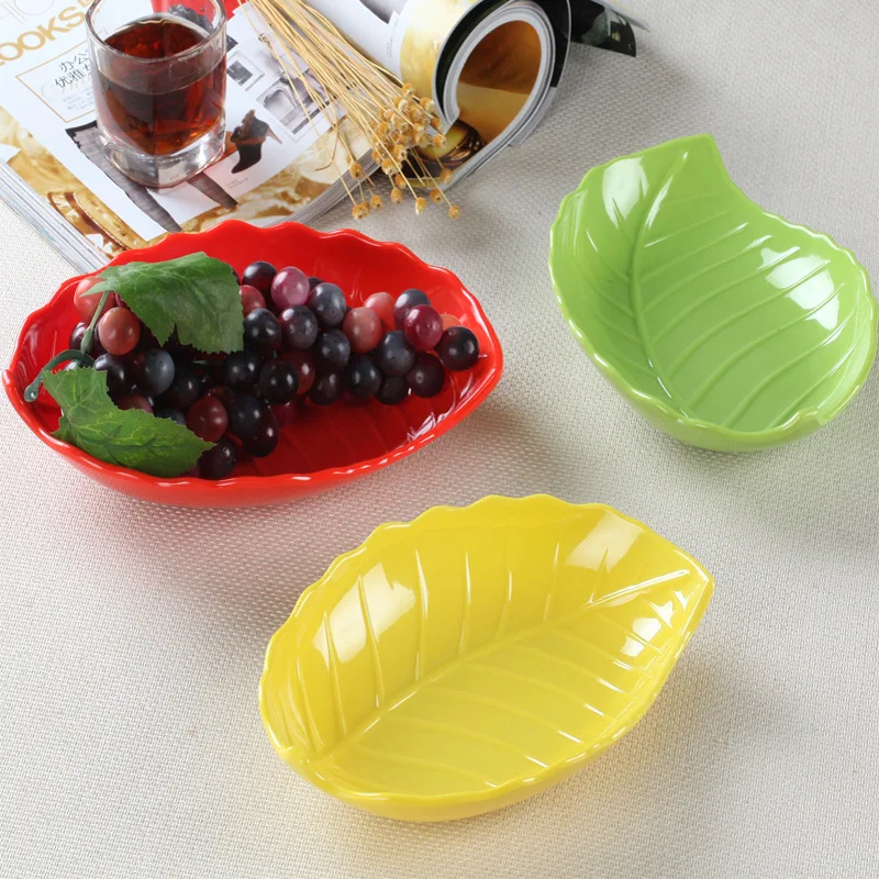 Креативная тарелка для фруктов в форме листьев сухофруктов закуски леденцы