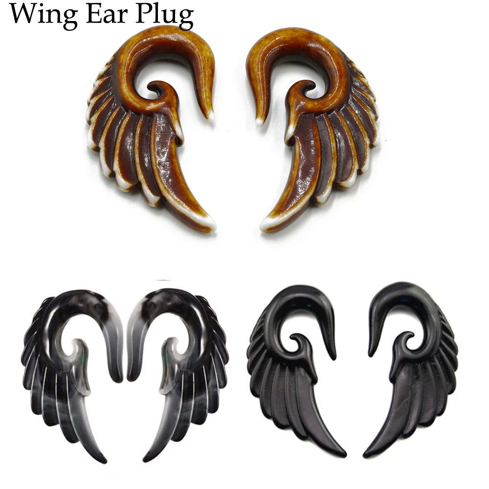 Акриловые спиральные заглушки в виде крыльев Ангела 2 шт.|Украшения для тела| |