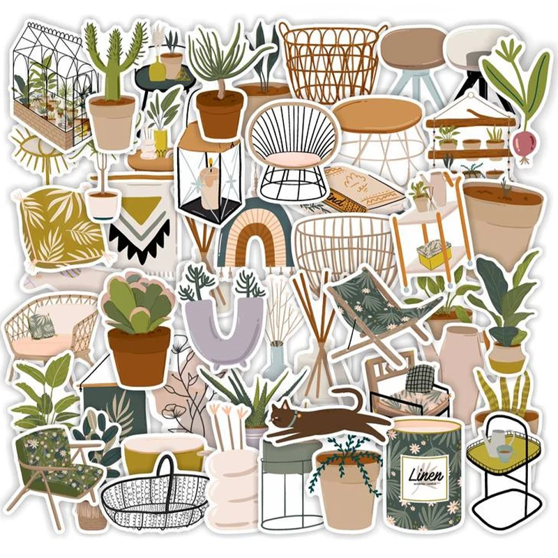 

50Pcs/Lot Wholesale Ins Style Life Stickers For Luggage Skateboard Laptop Notebook Car Decals Kids Gifts Toys Dropshipping