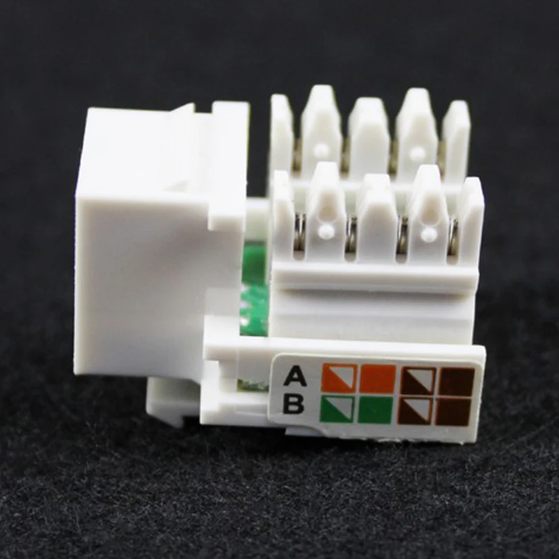 10 шт. Cat5E 8P8C RJ45 LAN сеть Ethernet пробойник Keystone гнездо Jack для 568A 568B(258A) Схемы проводки