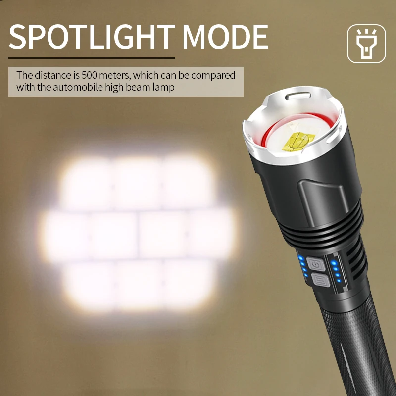 Comprar Nuevo Super Brillante XHP110 Linterna LED Potente Usb Recargable Zoom Resistente Al Agua De La Antorcha Linterna Portátil Con Batería 26650