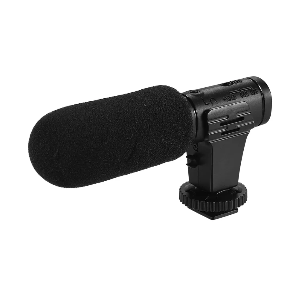 

DSLR Camera Phone Microphone Interview Video Vlogging Recording Super-Cardioid Pickup Mini Mic with Earphone Windscreen