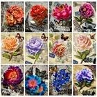 HUACAN Алмазная картина новый цветок роза картины Стразы 5D DIY Алмазная вышивка продажа пион мозаика домашний декор
