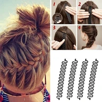 fashion hair accessories for girl women hair french braid clip magic styling stick diy bun maker tool hair bun maker