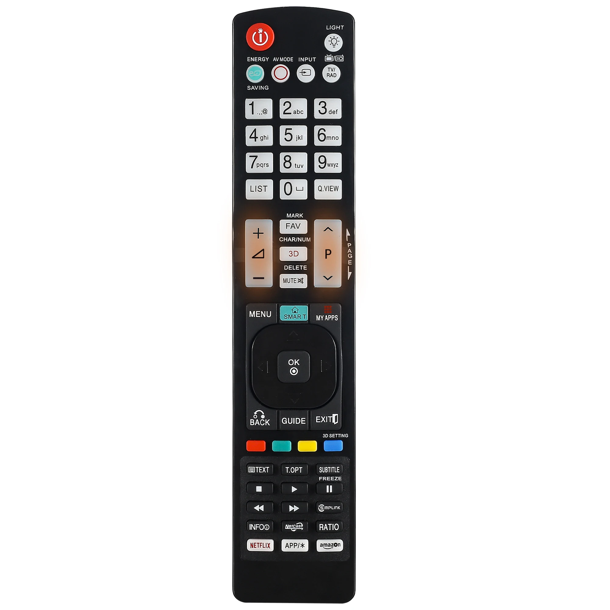 Пульт дистанционного управления подходит для Lg Smart 3D TV AKB72615379 AKB73615306 AKB73615039 Huayu |