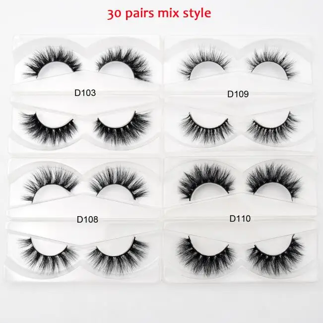 30 pairs mix 30 пар/упак. Visofree ресницы 3D норковые ресницы накладные ресницы ручной работы Премиум норковые волосы мульти-использование накладные макияж ресниц - Цвет: 30 pairs mix