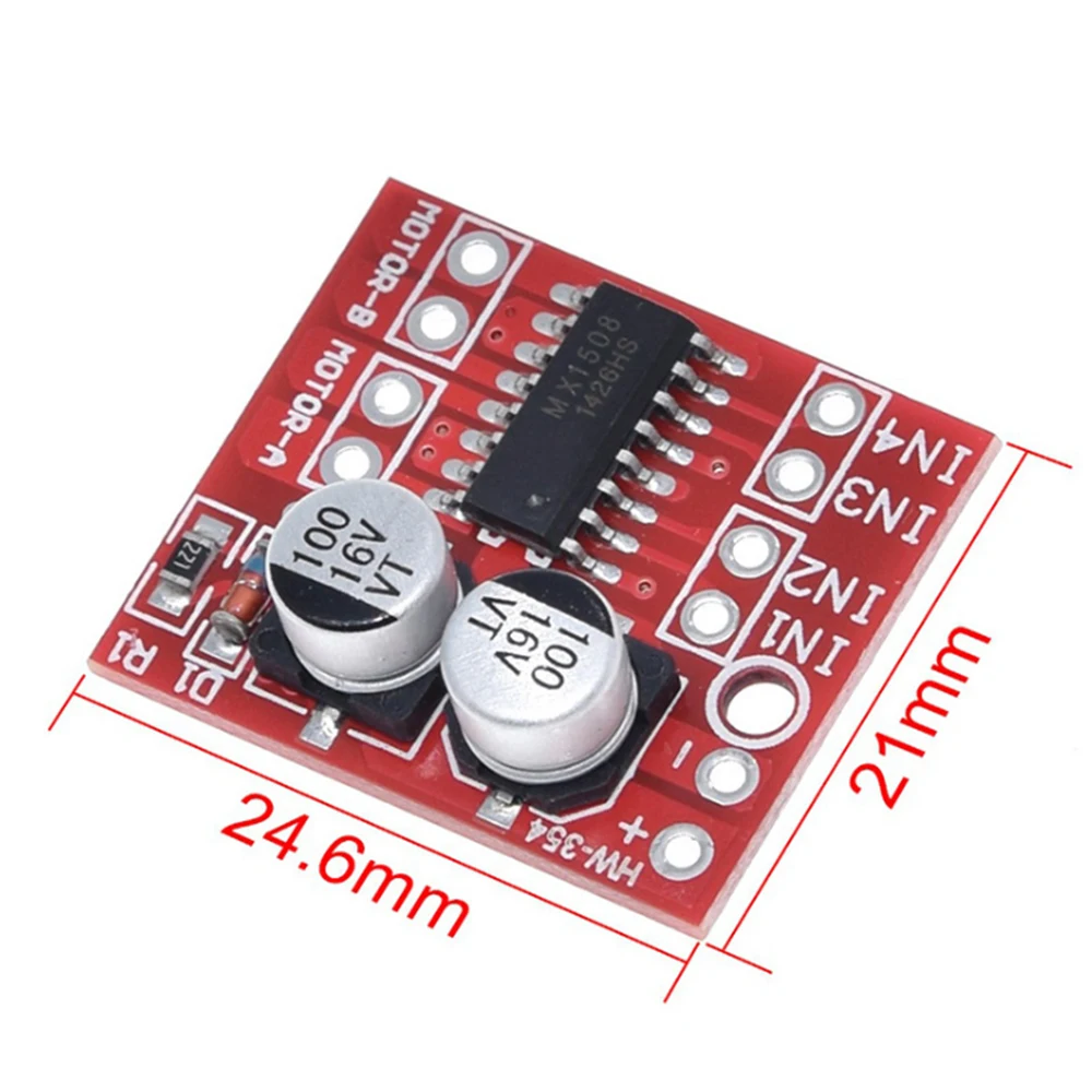 

5Pcs L298N 1.5A 2Way MX1508 DC PWM Speed Dual H-Bridge Stepper Motor Module