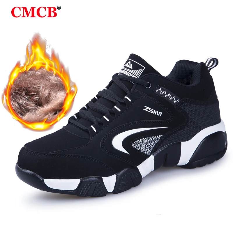 Зимняя спортивная обувь мужская теплая бархатная Водонепроницаемая