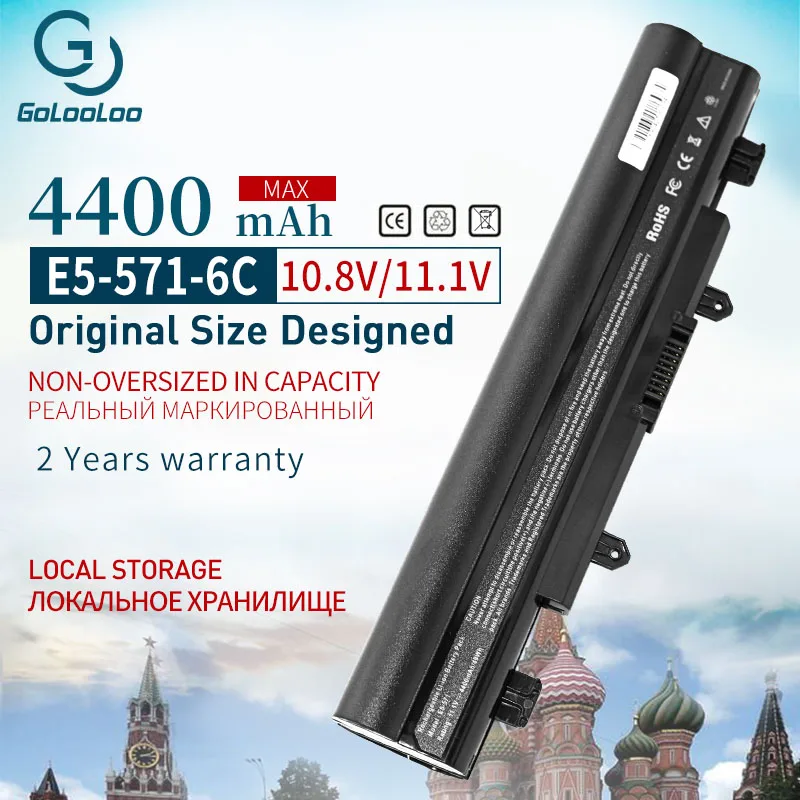 Аккумулятор для ноутбука Golooloo AL14A32 Acer Aspire E14 E15 E1 571E5 411 E5 511 571 Extensa 2509 2510 Series 31CR17/65