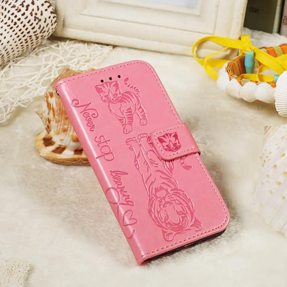 Кожаный флип-чехол с 3D кошкой и тигром для huawei P30 P20 Pro mate 30 Lite P Smart Z Y7 Prime Honor 9X20 Pro 8A 10i Y6