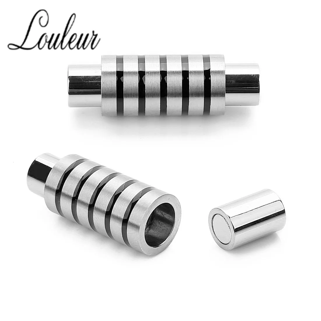 2 шт./лот 6 мм цилиндрическая трубка магнитные застежки мужской кожаный шнур Нить