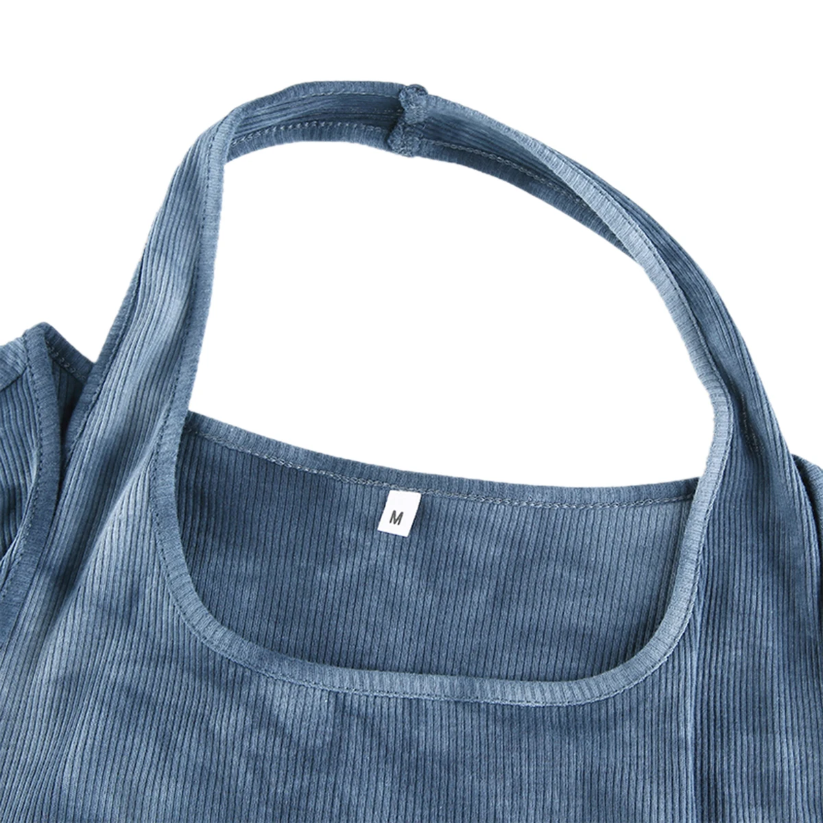 

Women Sexy Long Sleeve T-shirt Halter Vest Sport Bra Casual Ladies Tight Low Collar Tie-dye Halter Two-pieces Set Slim Tops