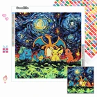 Набор для алмазной вышивки Звездная ночь, с покемоном